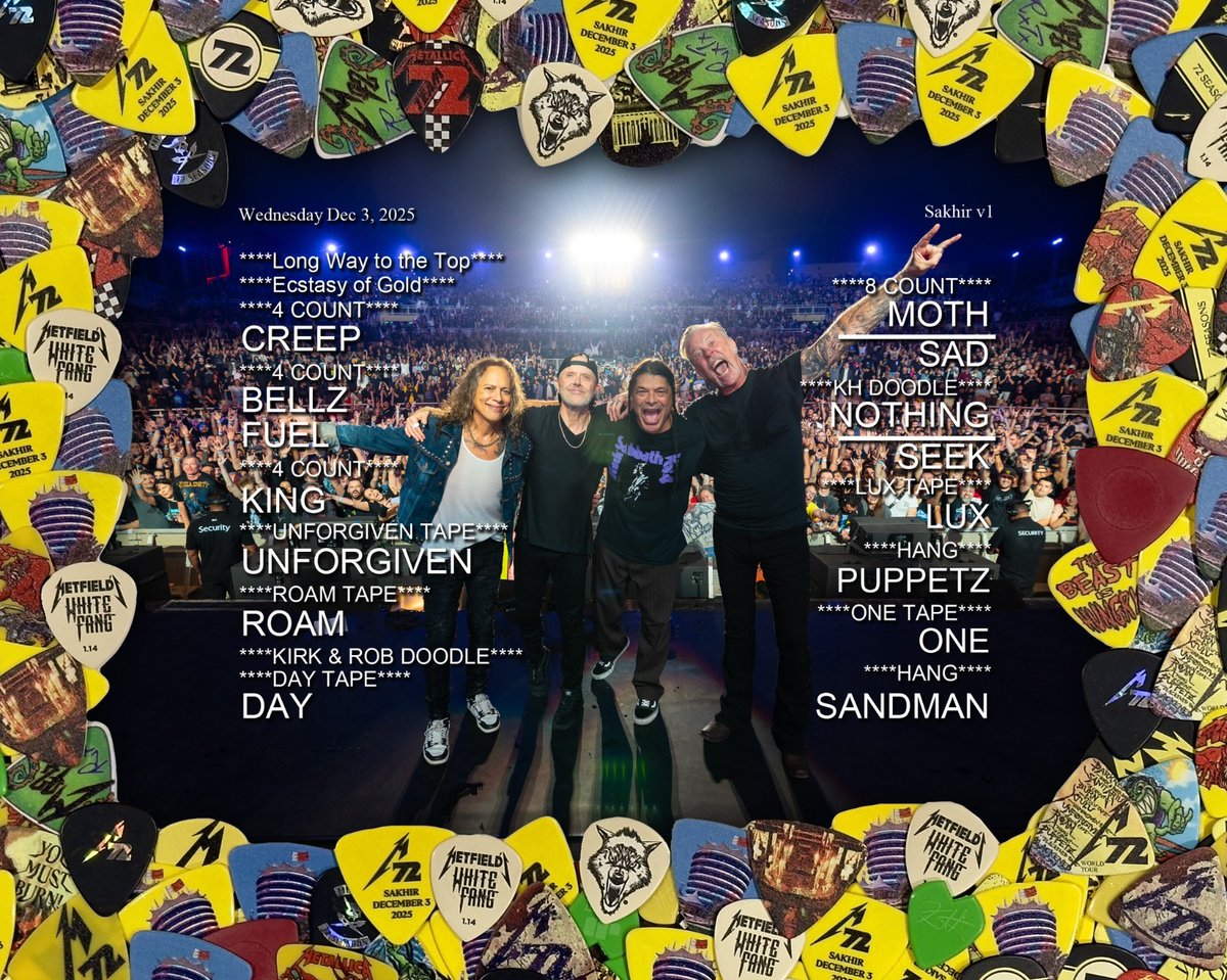 chileanhorsemen's tweet image. #M72Bahrain🟡
Ayer miércoles 3  fue el recital en el Beyon Al Dana Amphitheatre 🇧🇭
Sin sorpresas en el set list con un show especial para los fans de este rincón del mundo. 

Ahora los jeques del metal se van a la hipnótica Abu Dhabi.

#TheChileanHorsemen
#LocalChapter78