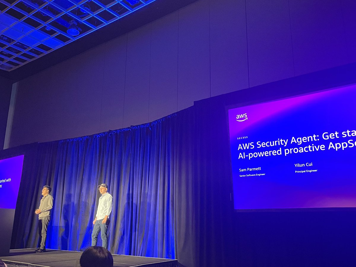 yyokouch1's tweet photo. security agentとdevops agentのワークショップに参加。機能が凄すぎて。。無償期間後の価格体系は未確定とのこと
#reinvent #reinvent2025 https://t.co/xgi29qmgy0