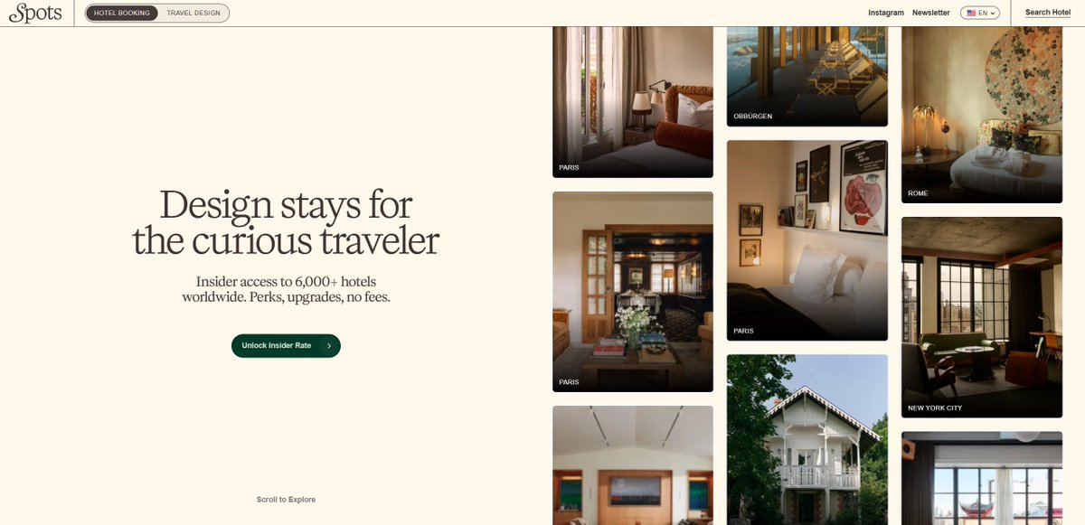deidrahunterrr's tweet image. Your homepage has 3 seconds to prove you understand the visitor.
Most sites waste it. @Spotstravel is a good example
#UIUX #Webflow #FramerDesign