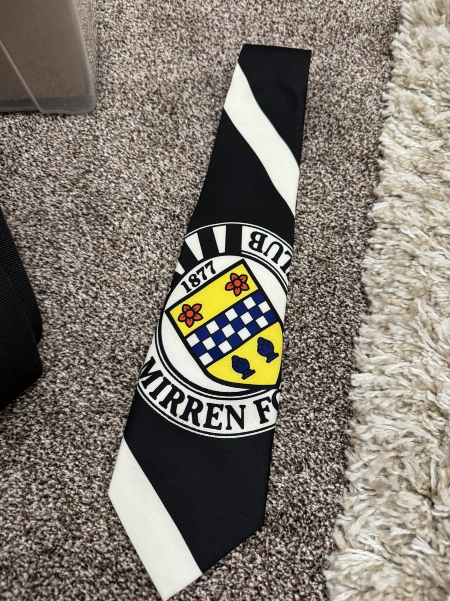 Look what I found…

This is probably the rarest St Mirren tie in existence…

<a href="/saintmirrenfc/">St Mirren FC</a> <a href="/stmirrenretro/">St Mirren Nostalgia</a>

I also found a load of old players tops too