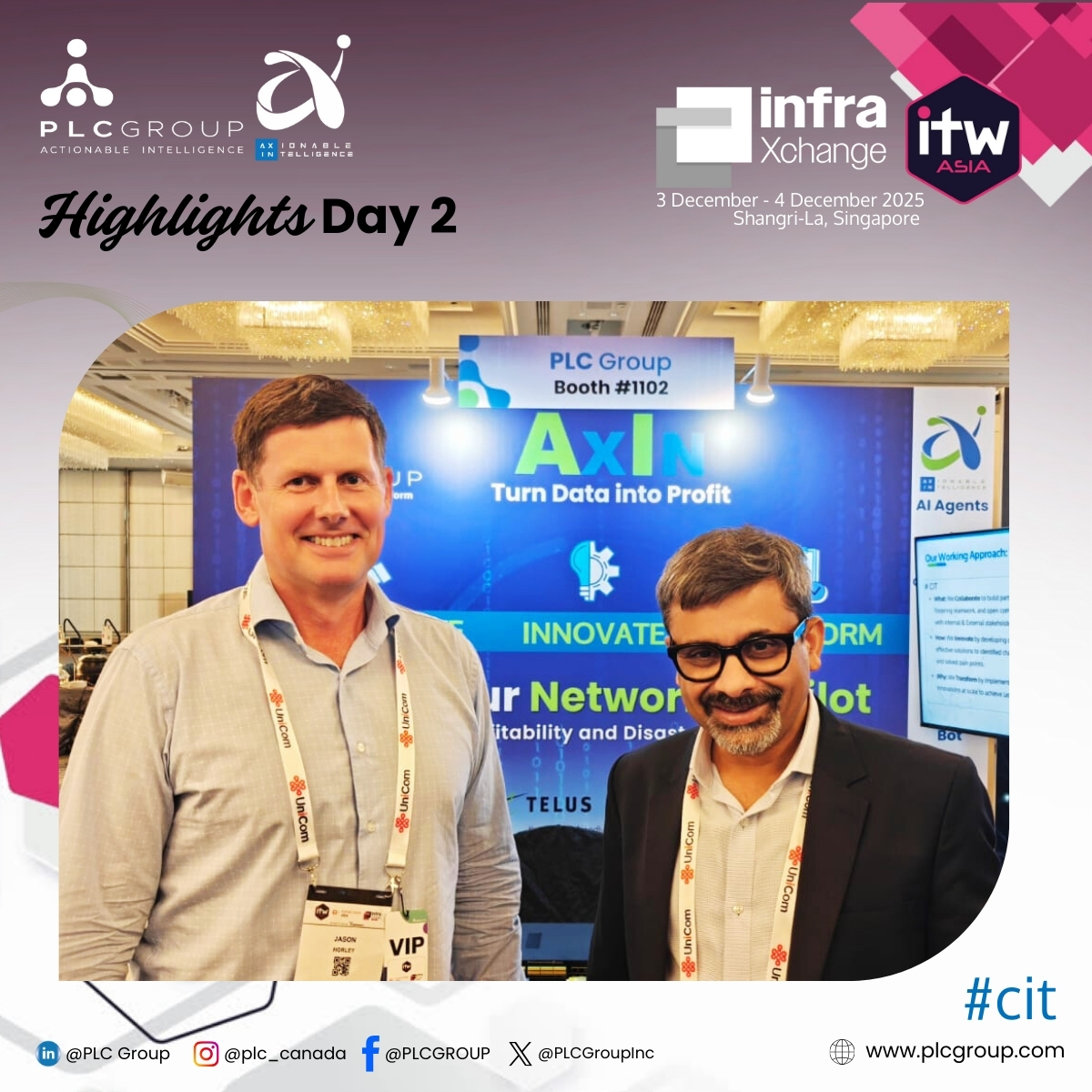 PLCGroupInc's tweet photo. What an incredible few days at #InfraXchange Asia 2025! Huge thanks to everyone who visited us at Booth #1102 — partners, peers, and visitors alike.
The learning, connections, and collaborations will drive us forward! 
@ITW_Telecoms 
#PLCGROUP #Innovation #AI #SmartInfrastructure https://t.co/WGFaWCNzJk