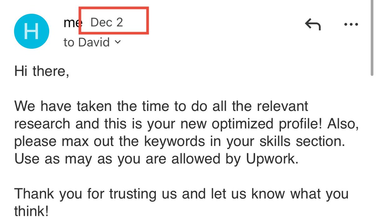 uzezzi_'s tweet photo. Nov 25: First contact 
Nov 29: Service booked 
Dec 2: Optimization complete 
Dec 3: Freelancer received two invitations 

Real results from @fluentfreelance ❤️ https://t.co/q2AbLT6a3x