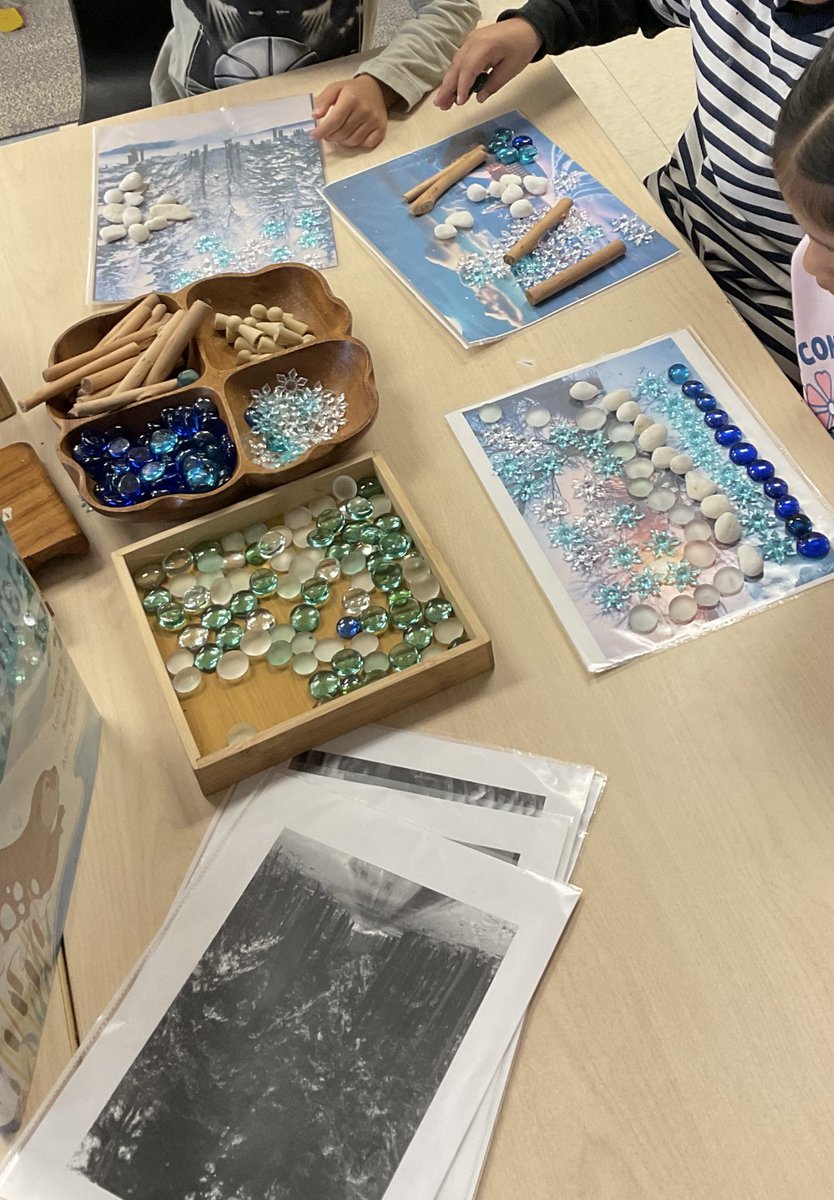 sumarashabbir's tweet photo. Winter scene story telling with loose parts! It was so much fun to watch and listen to children as they articulated their thinking and described their creations. ⁦@Churchvilleps⁩ #PeelEYC https://t.co/Yz3cjsmuPw