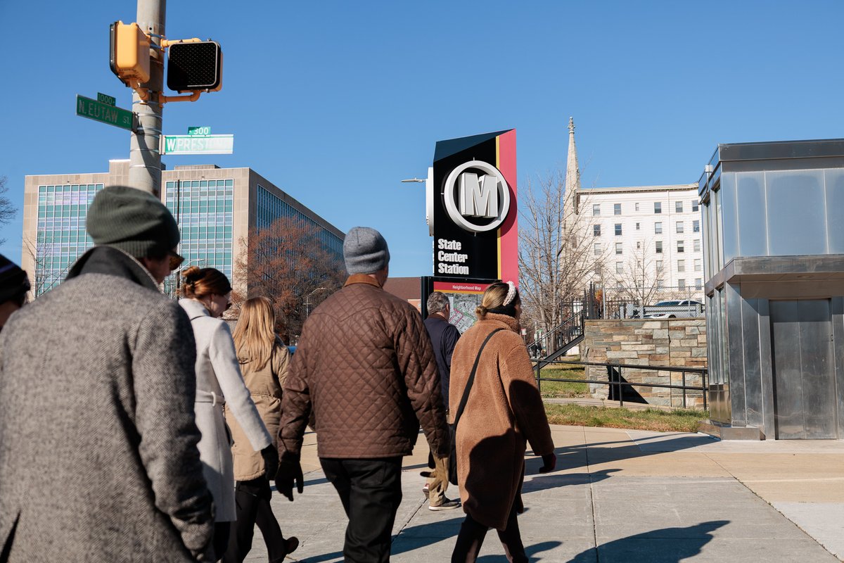 MCPAlert's tweet image. DGS joined state agency partners and project collaborators for a walkthrough of State Center and the surrounding area. The visit is part of early planning for the State Center redevelopment, ensuring it reflects community needs and maximizes the area’s potential.