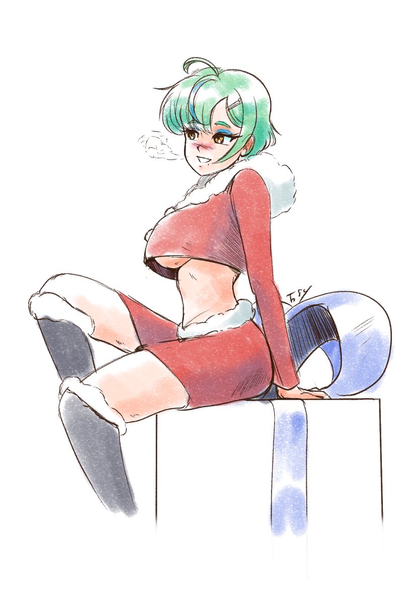 Holiday pinup done during <a href="/555_viri/">viri morelia</a> ‘s stream! Definitely want to do more holiday pinups!