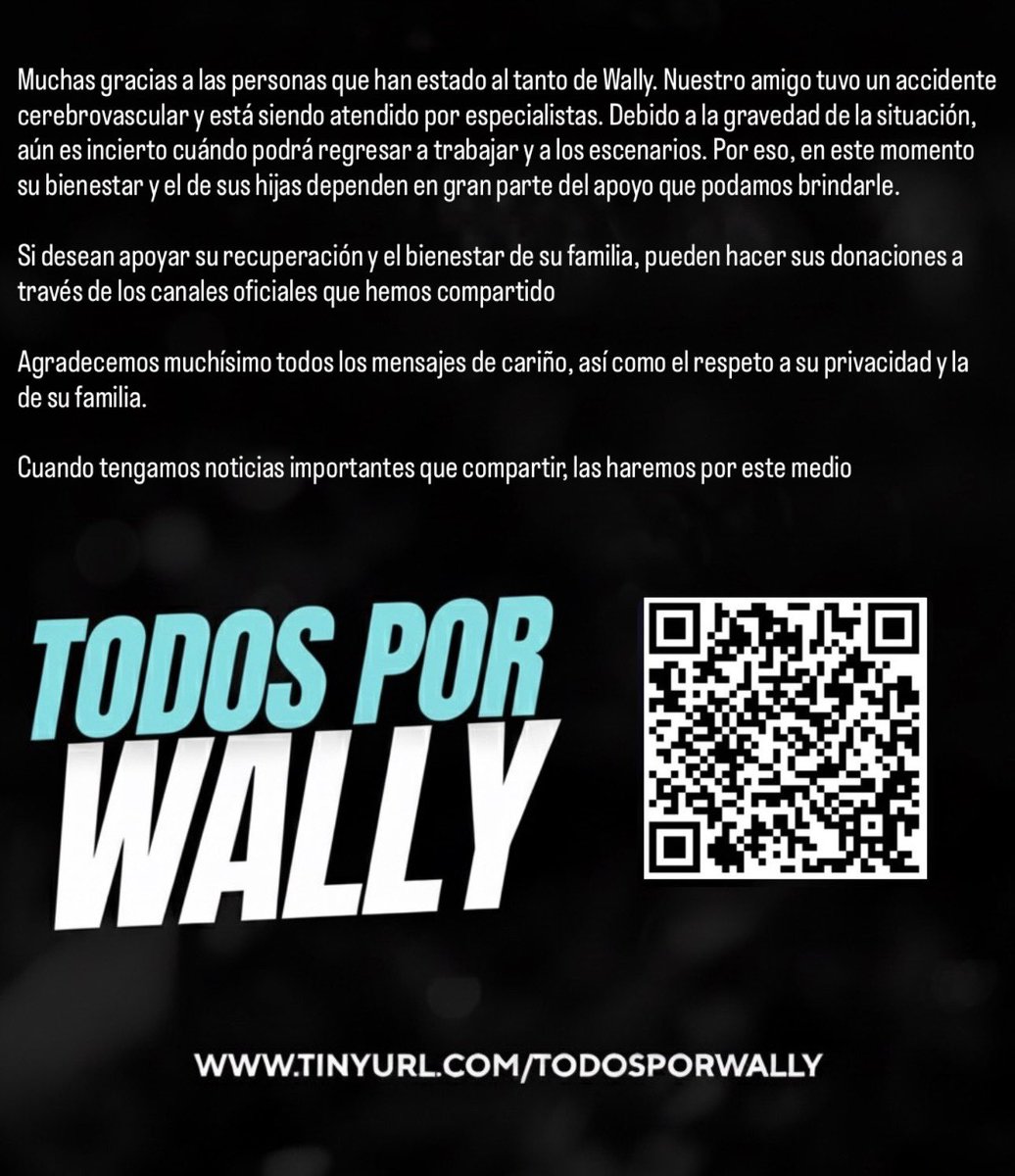 Para quienes han preguntado por Wally
Les dejo un comunicado 

Gracias por sus mensajes y buenas vibras