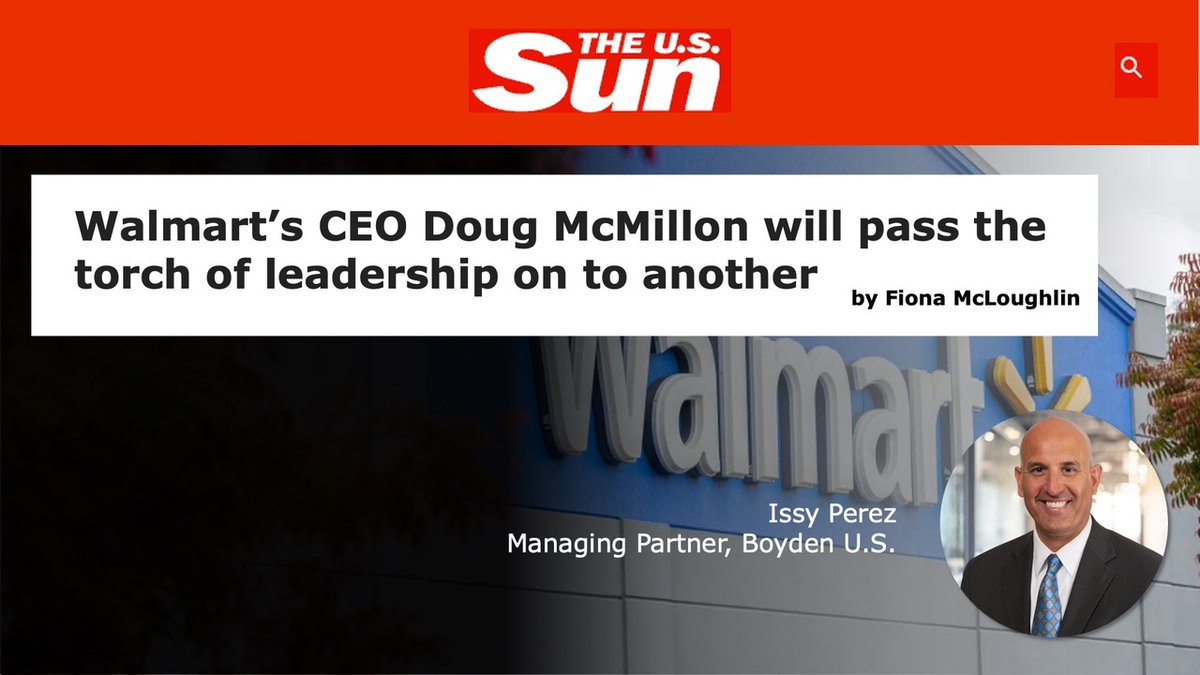 Walmart enters a new chapter as John Furner succeeds Doug McMillon as CEO.

In The U.S. Sun, Boyden’s Issy Perez says Walmart’s promote-from-within culture means “gradual evolution” rather than dramatic change — with shoppers unlikely to see major shifts: the-sun.com/money/15518543…