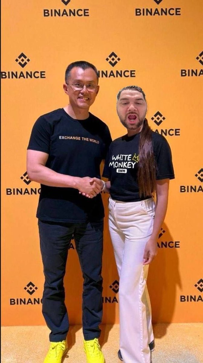 Was speechless meeting <a href="/cz_binance/">CZ 🔶 BNB</a> 

He called me a white monkey