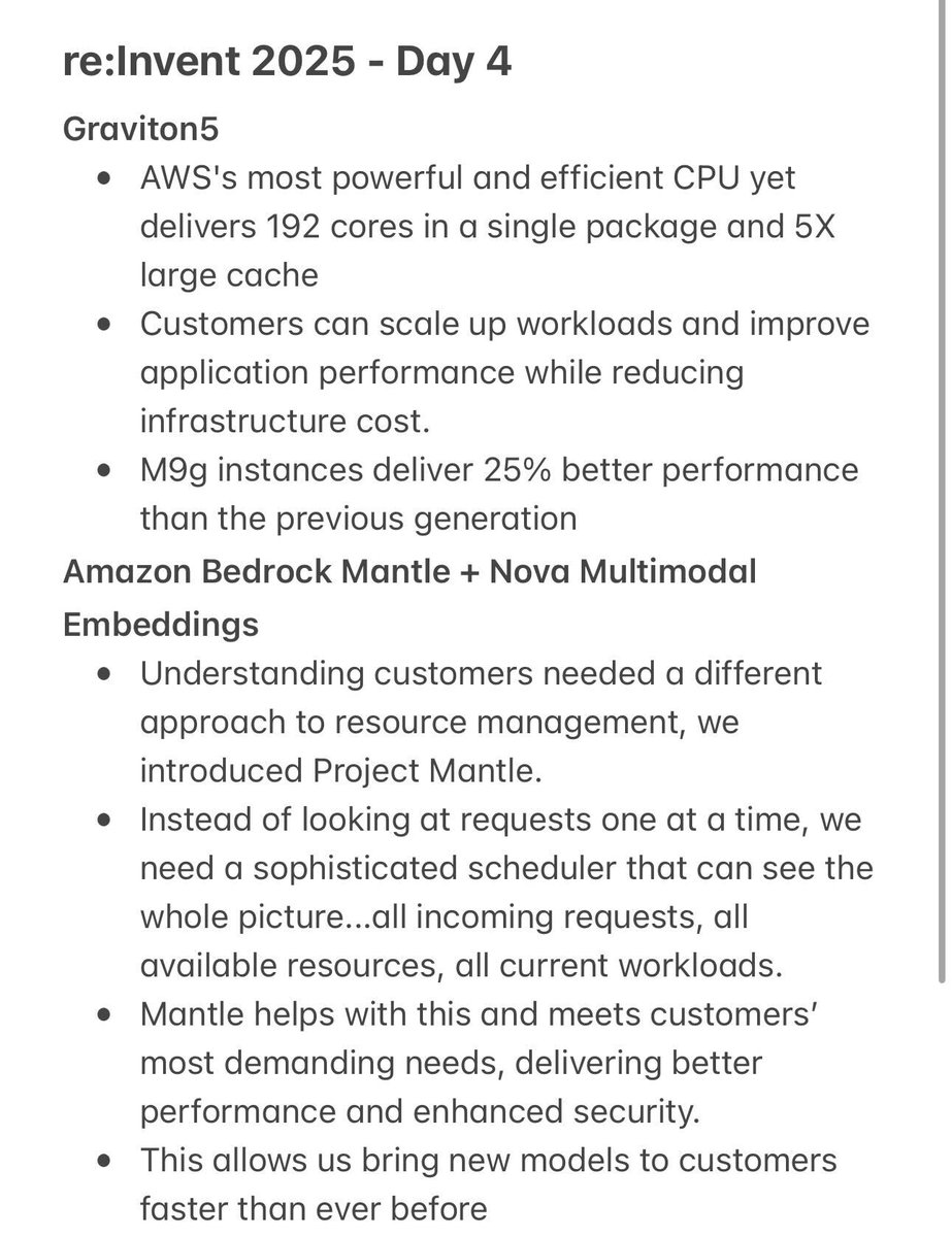 SwamiSivasubram's tweet photo. Today, Peter Desantis and David Brown gave us an up close look into the engineering that powers our services at @awscloud. Here’s my summary of the morning keynote on day four. #AWSreInvent https://t.co/TY3vGUDPXq