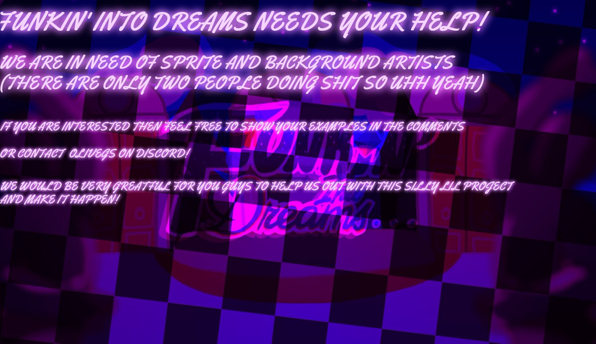 NiGHTSFunky's tweet image. we are looking for people please help us out🥹
@THEREALTIMELIME @Funkininterview 
#fridaynightfunkin #FNF #fnfmod #NiGHTSintoDreams