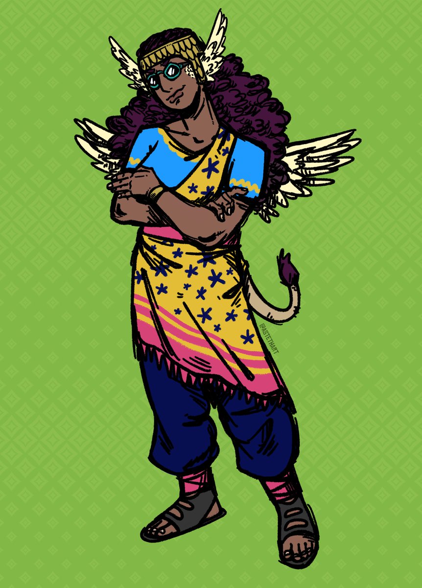 AstethART's tweet image. Concept for my new D&amp;amp;D character, Hashur, Sun Soul monk ☀️  

#oc