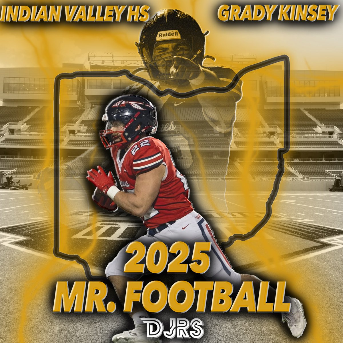 Indian Valley High School's Grady Kinsey, a class of 2026 running back, has garnered the esteemed title of Mr. Football in Ohio, marking a historic first for our program. <a href="/gradykinsey22/">Grady Kinsey</a>