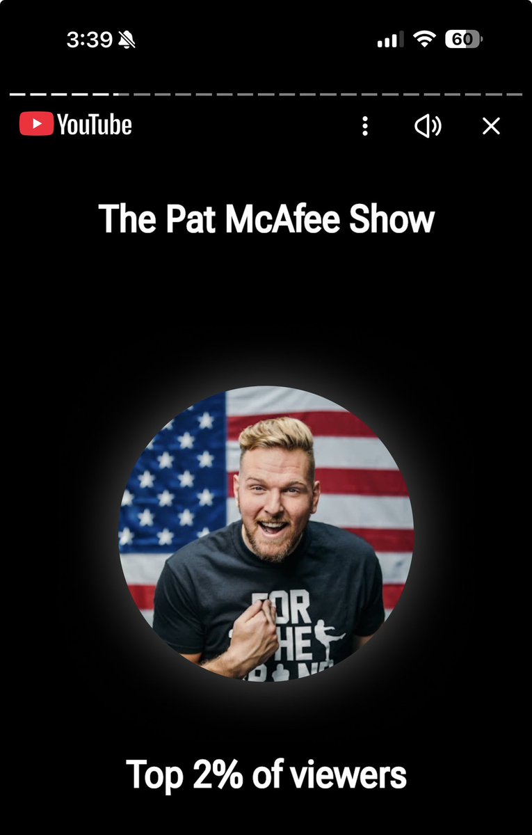 DevonHuber15's tweet photo. Did not have YouTube calling me out on how much I watch @PatMcAfeeShow  on my bingo card for the year 😂 https://t.co/raLQsDcAKZ