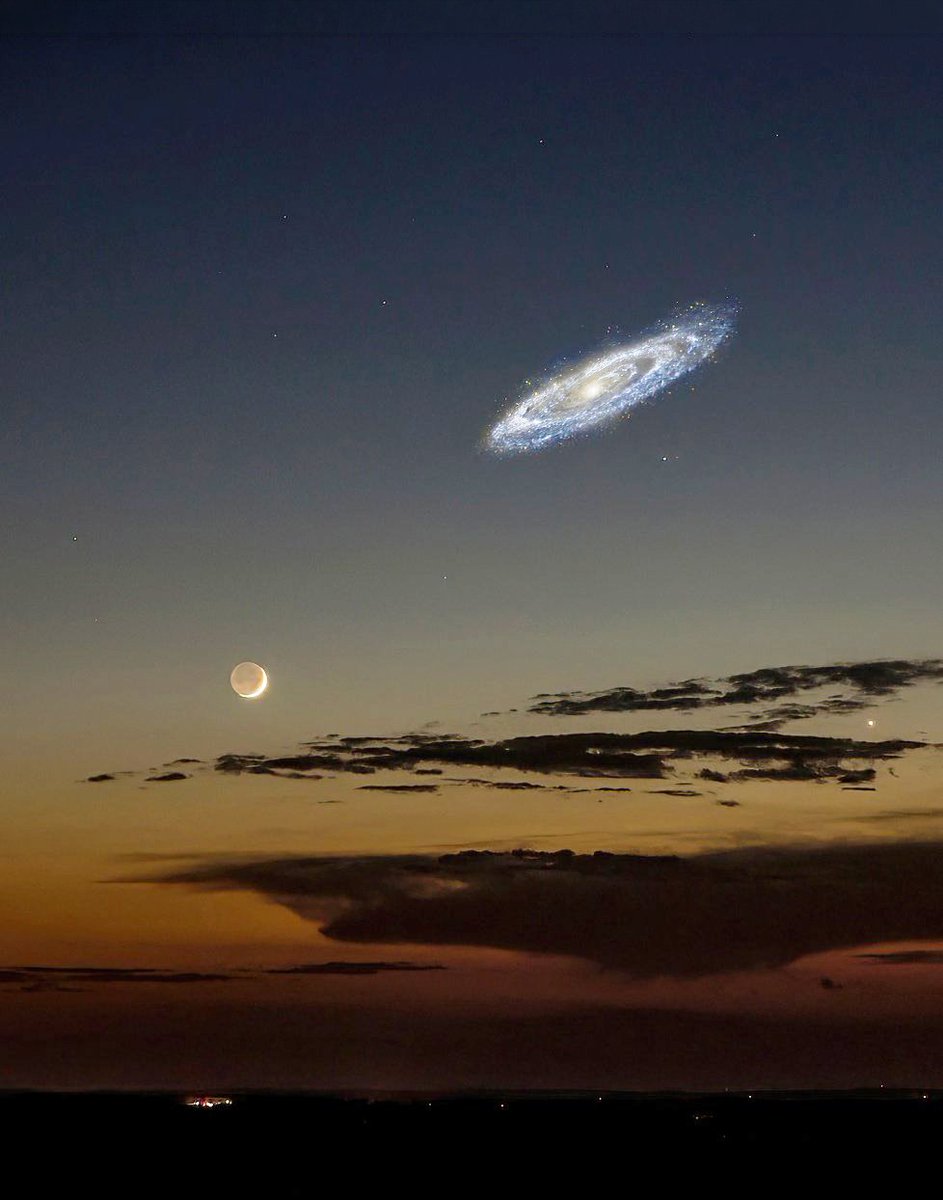 MAstronomers's tweet image. What our night sky would look like if the Andromeda Galaxy were brighter...