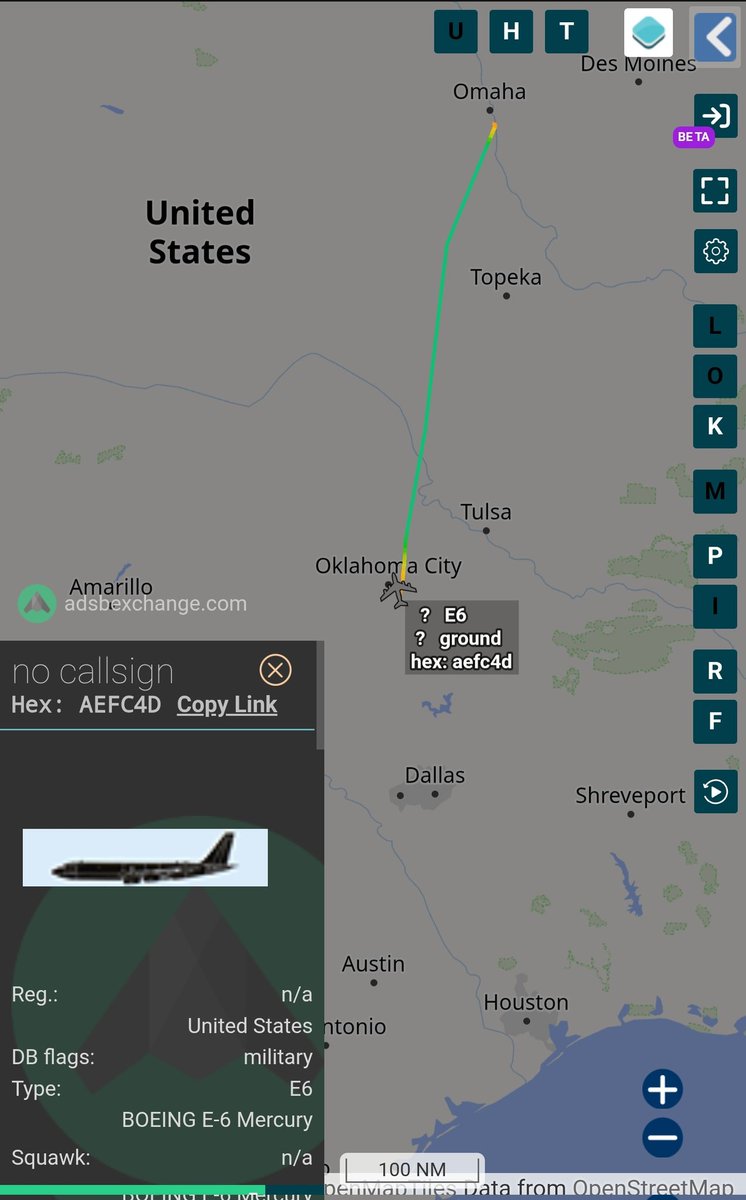 sipjack1776's tweet photo. E-6B Mercury
#AEFC4D (Tactical hex)
Offutt>Tinker
@Borrowed7Time @N214WN @neetintel https://t.co/TOvScbHuKw