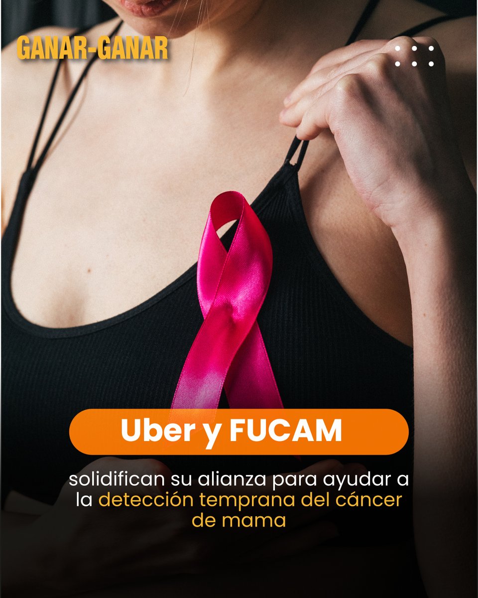 Por segundo año consecutivo, <a href="/Uber/">Uber</a>  y la <a href="/FUCAMM/">FUCAM Cáncer de Mama</a>, promueven la detección oportuna de cáncer de mama y acompañan en su proceso a aquellas mujeres que lo enfrenten.

Conoce más: ganar-ganar.mx/2025/12/03/ube…