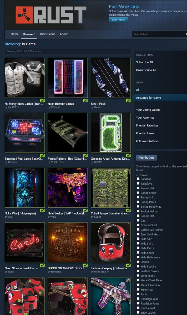 RUST STORE HAS ROTATED FOR DECEMBER 4 2025.
COMPLETE THE SETS! (Because Naval Update Delay)
#Rust #Playrust #Rustskins
I'll be streaming here to showcase the skins!
twitch.tv/hedgesn
youtube.com/live/q0V2_oI8Q…