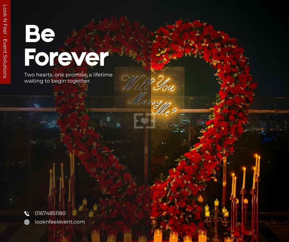 LookNFeelEvent's tweet image. Be Forever. Two hearts, one promise, a lifetime ready to begin. 💍✨

A small question. An endless meaning.

🔍 looknfeelevent.com

#BeForever #ProposalMoment #LookNFeelEvents #Dhaka #Bangladesh