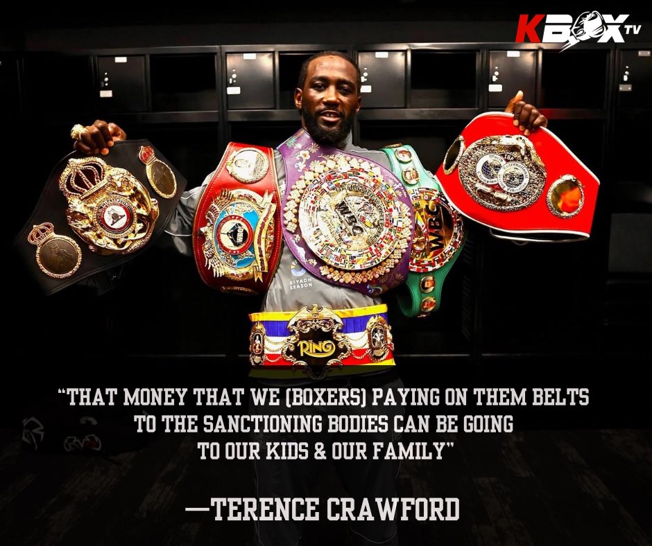 KboXtv's tweet photo. The tension between Terence Crawford and the WBC has the boxing world buzzing.

Should boxers start pushing back against sanctioning fees, or are these fees still a necessary part of the sport? 🥊🤷‍♂���

Comment your take!

#kboxtv #wbc #boxing #boxingnews #terencecrawford https://t.co/yG65yKwKVT