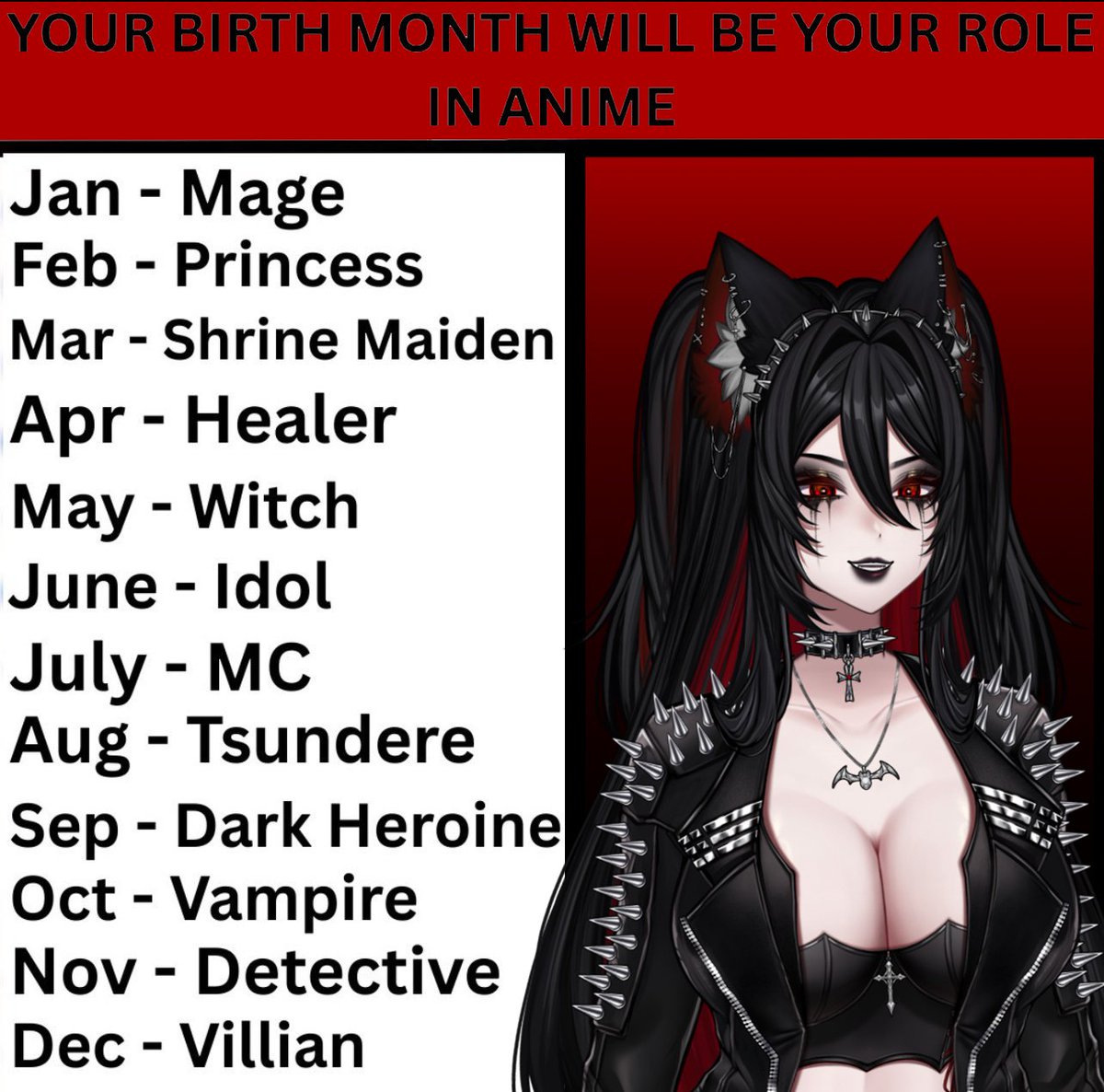 VampykinzVT's tweet photo. Apparently I'm a Tsundere. What are you ? https://t.co/lrDQSdSRJw