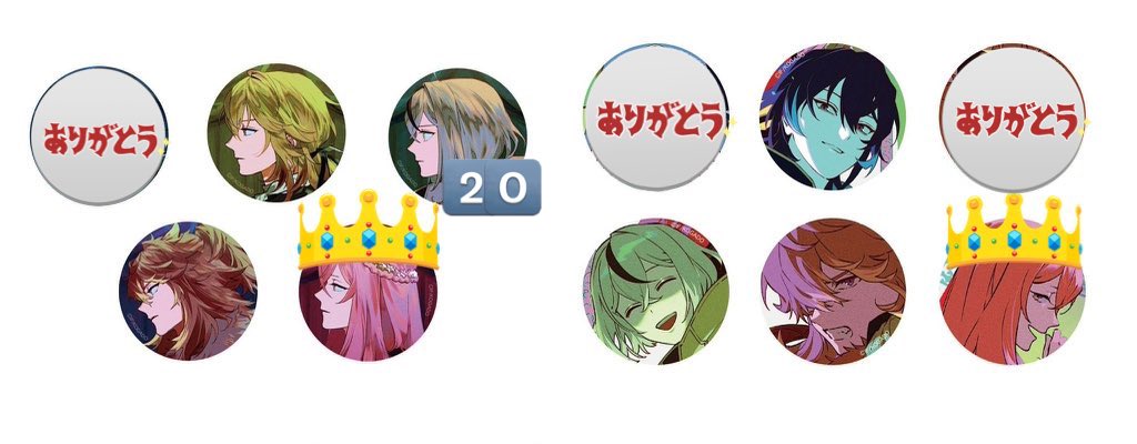 交換・仮約束] オバレク 缶バッジ 譲：カイゼ、クロード、モリィ（CD