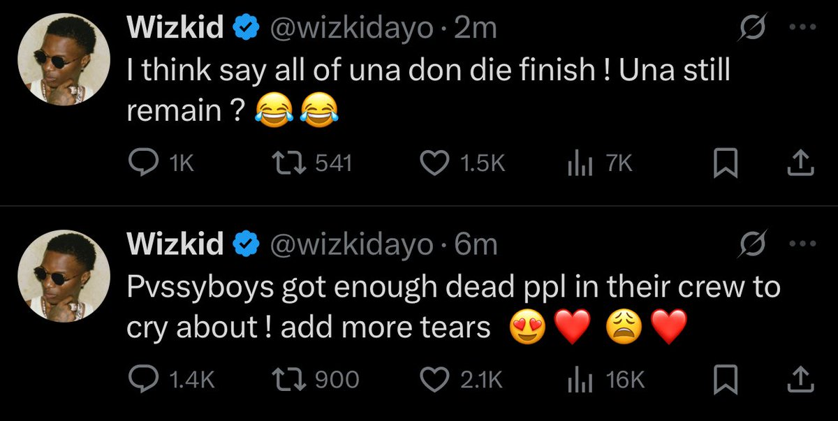 Wizkid shade davido and his crew 😂