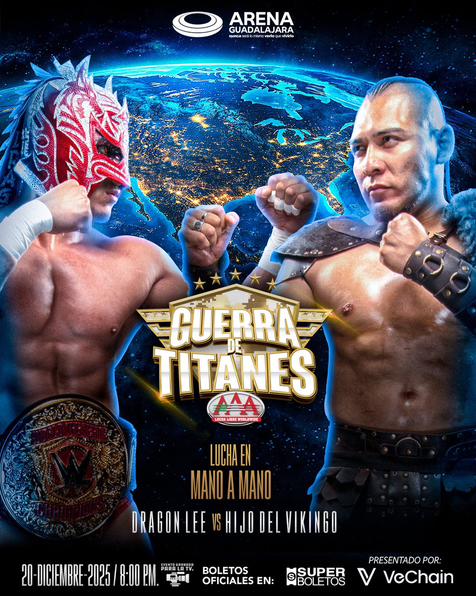 .<a href="/dragonlee95/">Dragon Lee</a> vs. Hijo del Vikingo en #GuerraDeTitanes 

20 de diciembre, Arena Guadalajara.