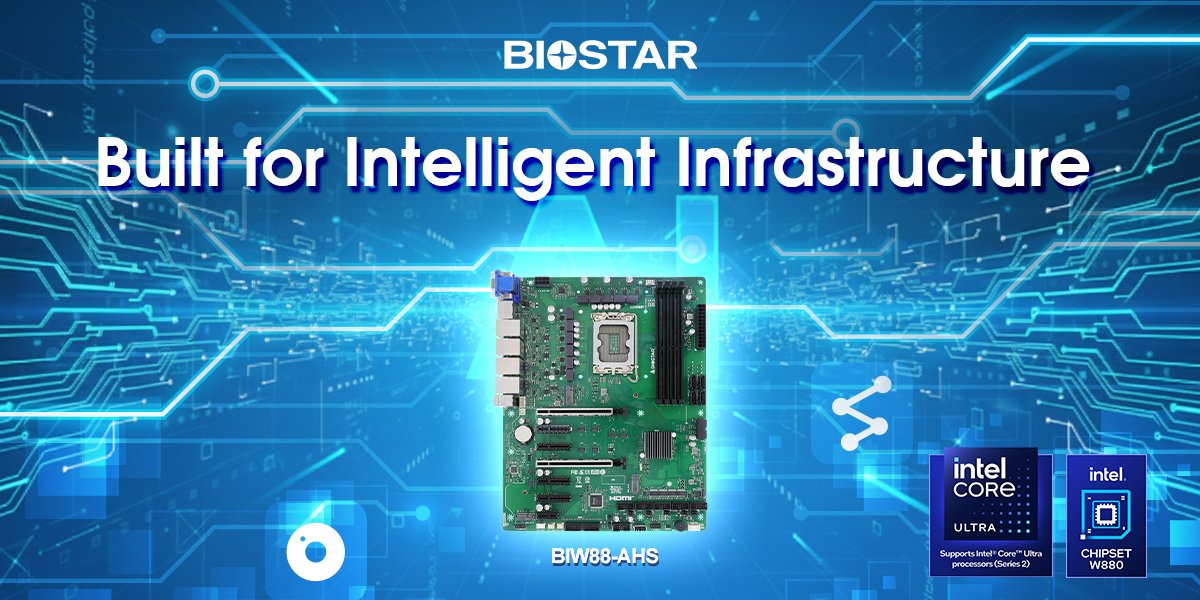 The BIW88-AHS provides system integrators and engineers with a reliable, future-ready foundation for intelligent infrastructure and AI-driven applications.

Know more:
biostar.com.tw/app/en/news/ne…

#BIOSTAR #IntelCoreUltra #W880