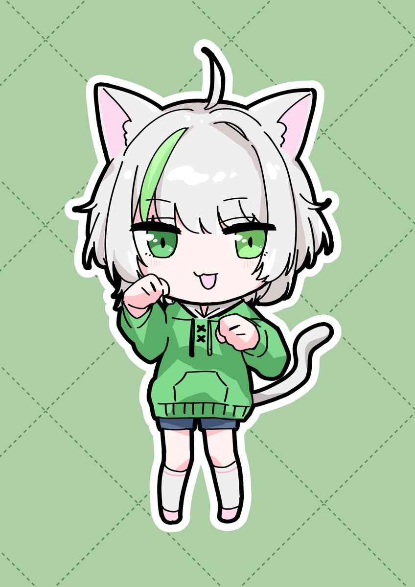 Tsubaki19113's tweet image. 落書きしました！！エライ！！！！

ゆるふわ系かわいい子猫Vtuberくんです🐈
#しろね絵ーこ