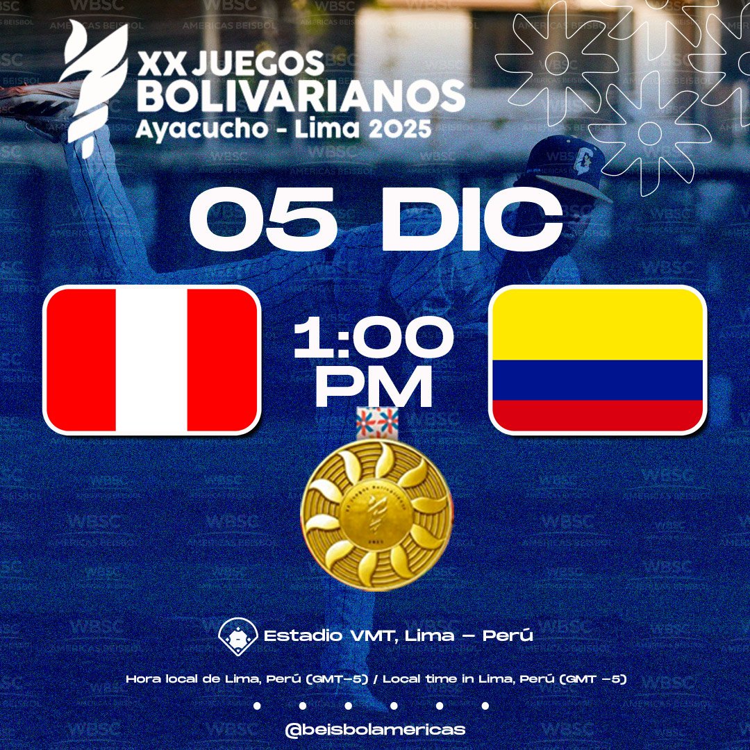 #Bolivarianos 🏆

Últimos resultados ☑️ / Próxima jornada 📆 

🇨🇼🇨🇴🇪🇨🇸🇻🇻🇪🇵🇪

Latest results ☑️ / Upcoming games 📆 

🏟 Estadio Villa María del Triunfo 
📍 Lima, Perú 🇵🇪
Detalles/Details 💻 wbscamericas.org

#OurGame 
#NuestroJuego