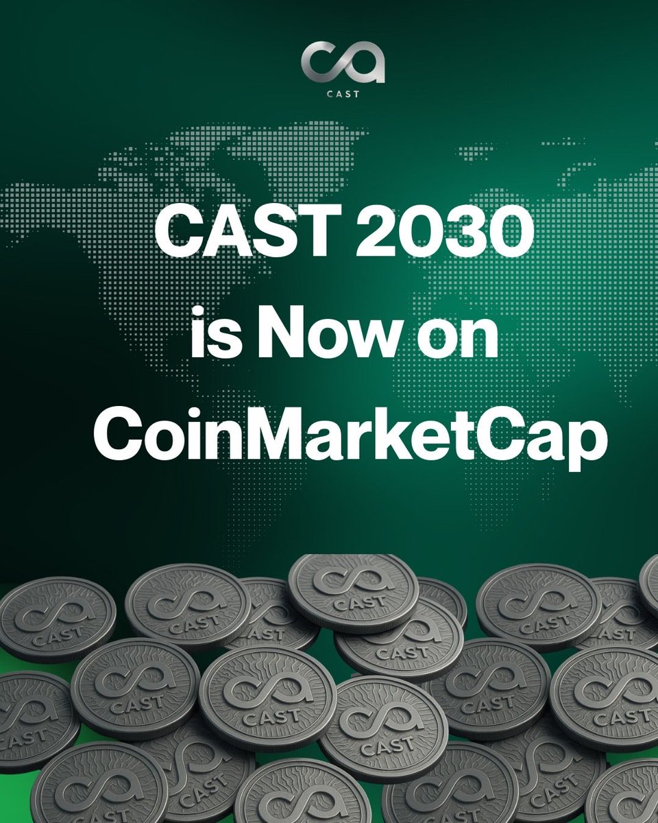 Cast_2030's tweet photo. Big News! 📢 CAST 2030 is officially LIVE on CoinMarketCap! You can now track our journey toward enduring value and stillness in the crypto space. This is a massive step forward for the CAST community! Check us out on CMC today!
#CAST2030 #CoinMarketCap #CMCListing #CryptoNews #BigAnnouncement #DigitalAsset #TrackUs #StillnessIsPower #CommunityGrowth