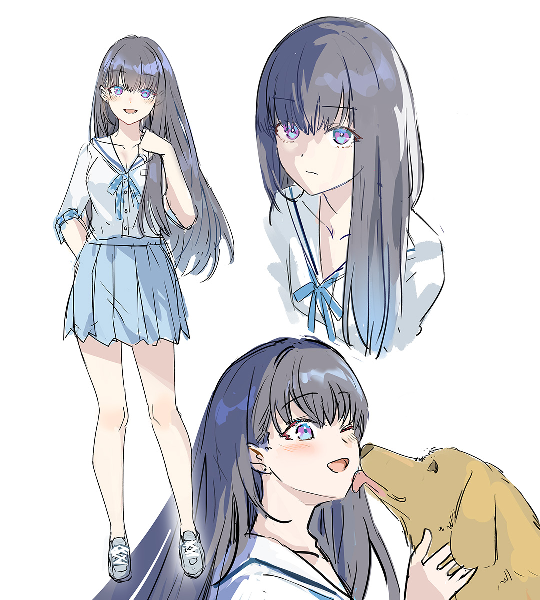 OCの鈴ちゃん。おもわせぶりにピアス穴をさわる癖アリ。（単に高校デビューで浮かれて開けただけ）