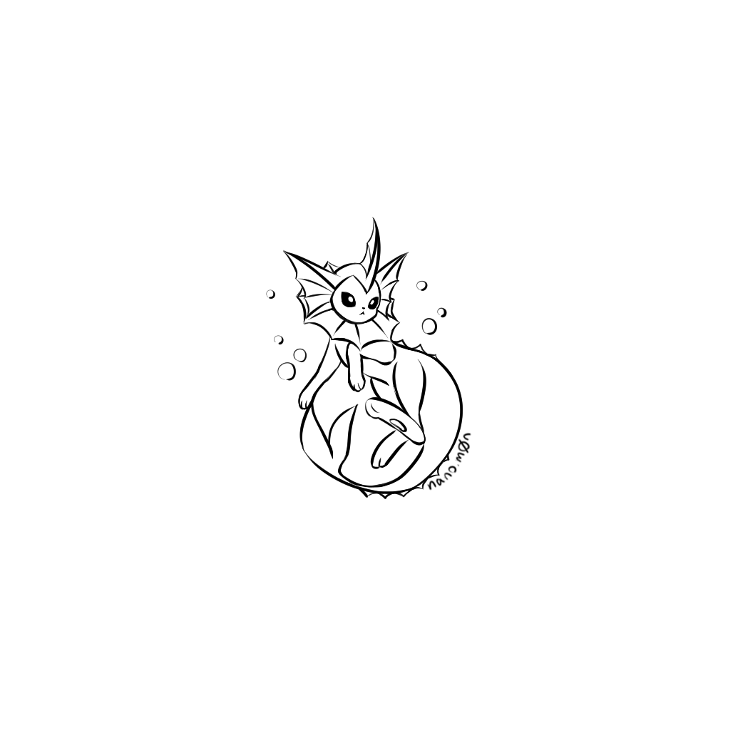 nano_n0m's tweet photo. 0134 vaporeon #pokemonfanart https://t.co/LNYVkM3efp