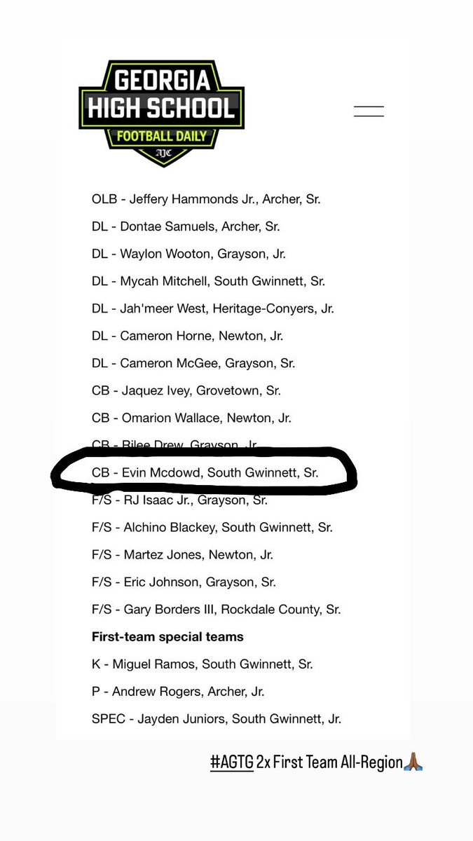 Evin McDowell 6’2 26’ CB tweet media