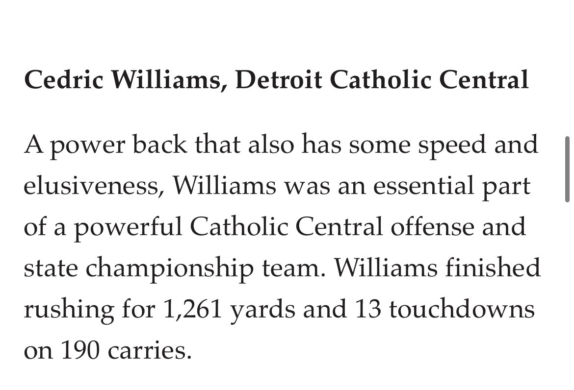 Thank you <a href="/MLive/">MLive</a> for selecting me to be apart of the CHSL offensive dream team! 🙏
<a href="/DCCfootball/">Detroit Catholic Central Football</a> <a href="/jcessante/">Justin Cessante</a> <a href="/LegacyLouAdams/">Louis Adams</a> <a href="/35Lewis53/">Coach Lewis</a> <a href="/copatton/">Cody Patton</a> <a href="/AllenTrieu/">Allen Trieu</a> <a href="/Andy_Villamarzo/">Andy Villamarzo</a>
