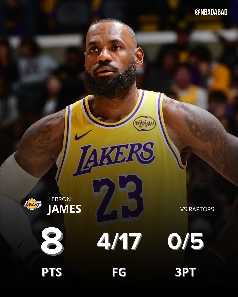 🚨 CHEGOU AO FIM 🚨

PELA 1ª VEZ DESDE 5 DE JANEIRO DE 2007, LEBRON JAMES NÃO MARCOU 10 PONTOS!

A SEQUÊNCIA DE 1.297 JOGOS SEGUIDOS ACABOU!