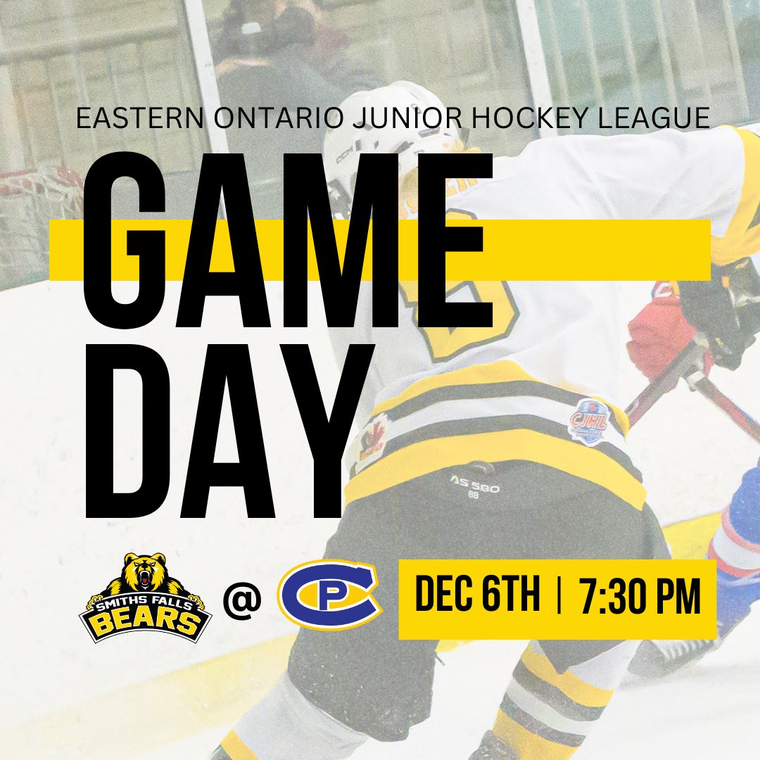 GAME DAY!

Jr Bears are on the road again tonight to battle the Canadians again! Catch all the action on FloHockey.

Puck drop at 7:30 PM.
#dontpokethebear