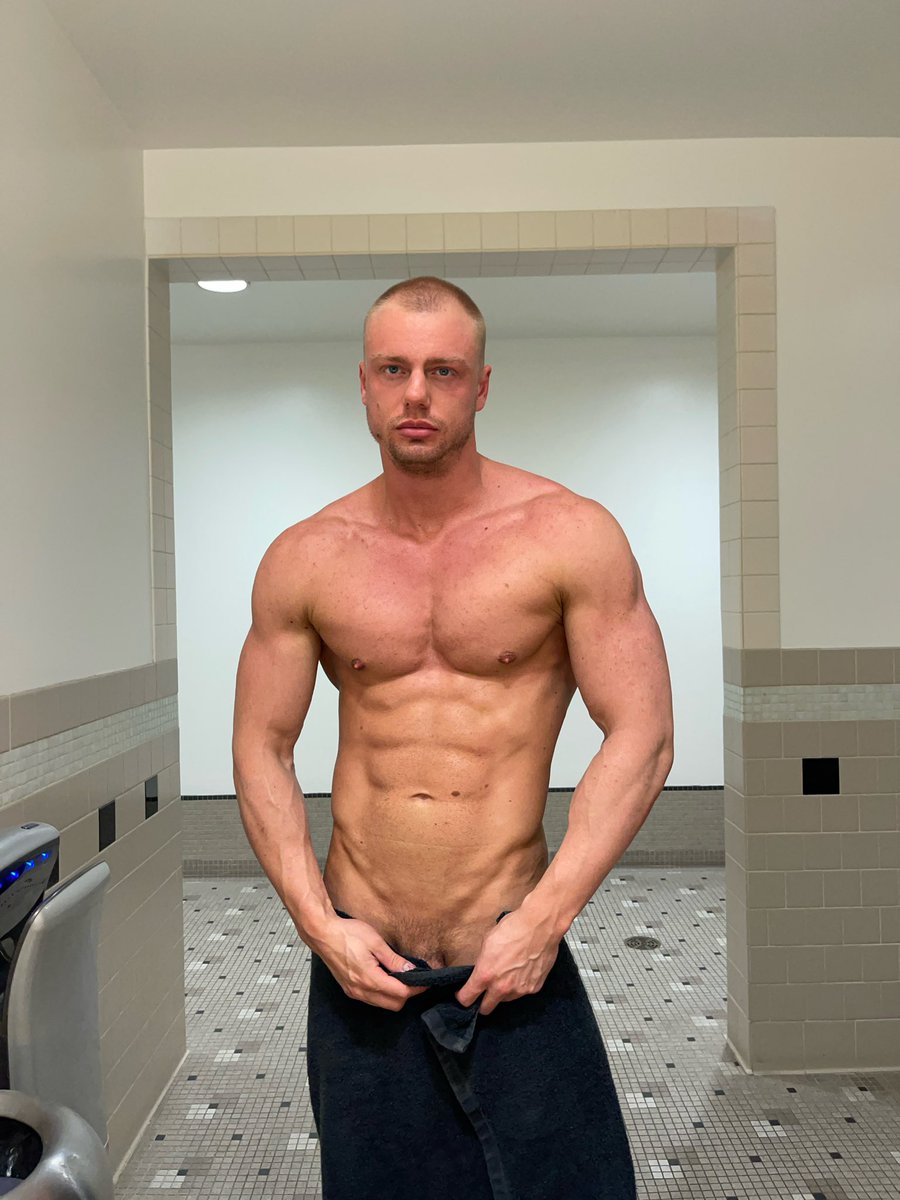 Tired buff boy