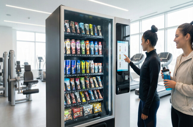 Mise en place de distributeurs automatiques de boissons protéinées pour salle de sport : distributeurautomatique.net/distributeur-a…