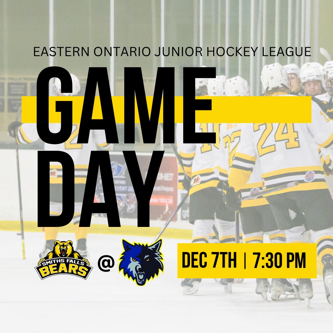 GAME DAY!

Jr Bears are in Renfrew this evening, ready to go head-to-head with the Timberwolves!  Catch all the action on FloHockey.

Puck drop at 7:30 PM.

#dontpokethebear