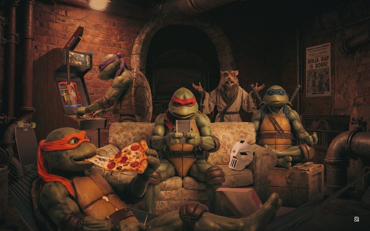 Another client down. 90s TMNT for the win.
.
.
Art by me.
.
.
#tmnt #90s #nostalgia #teenagemutantninjaturtles #michaelangelo #donatello #leonardo #raphael #splinter <a href="/TMNT/">TMNT</a> <a href="/TMNTMovie/">TMNT</a>