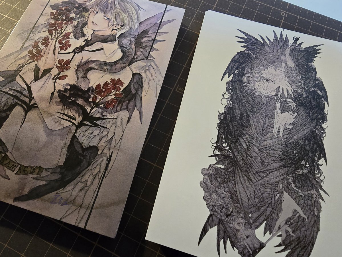 新作ポスカはこちら 入稿するときに色彩などをいじってあります🐥