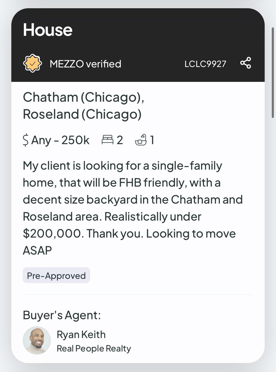 GetMezzo's tweet image. getmezzo.com/listings/LCLC9… have a property for this buyer agent ?
