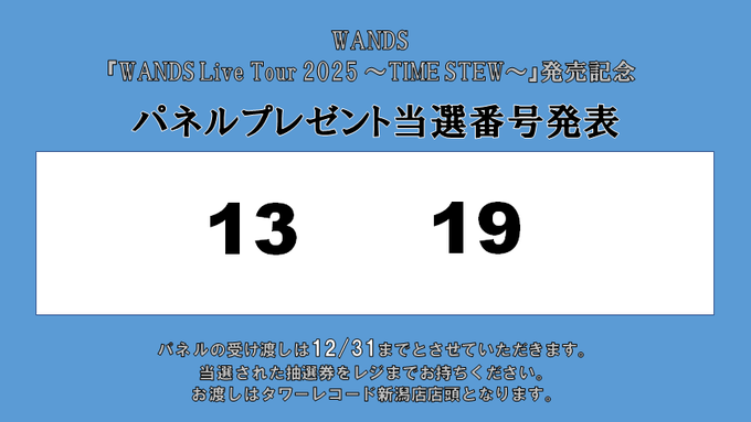WANDS 】② 11/19発売 Blu-ray 『WANDS Live Tour 2025 ～TIME STEW
