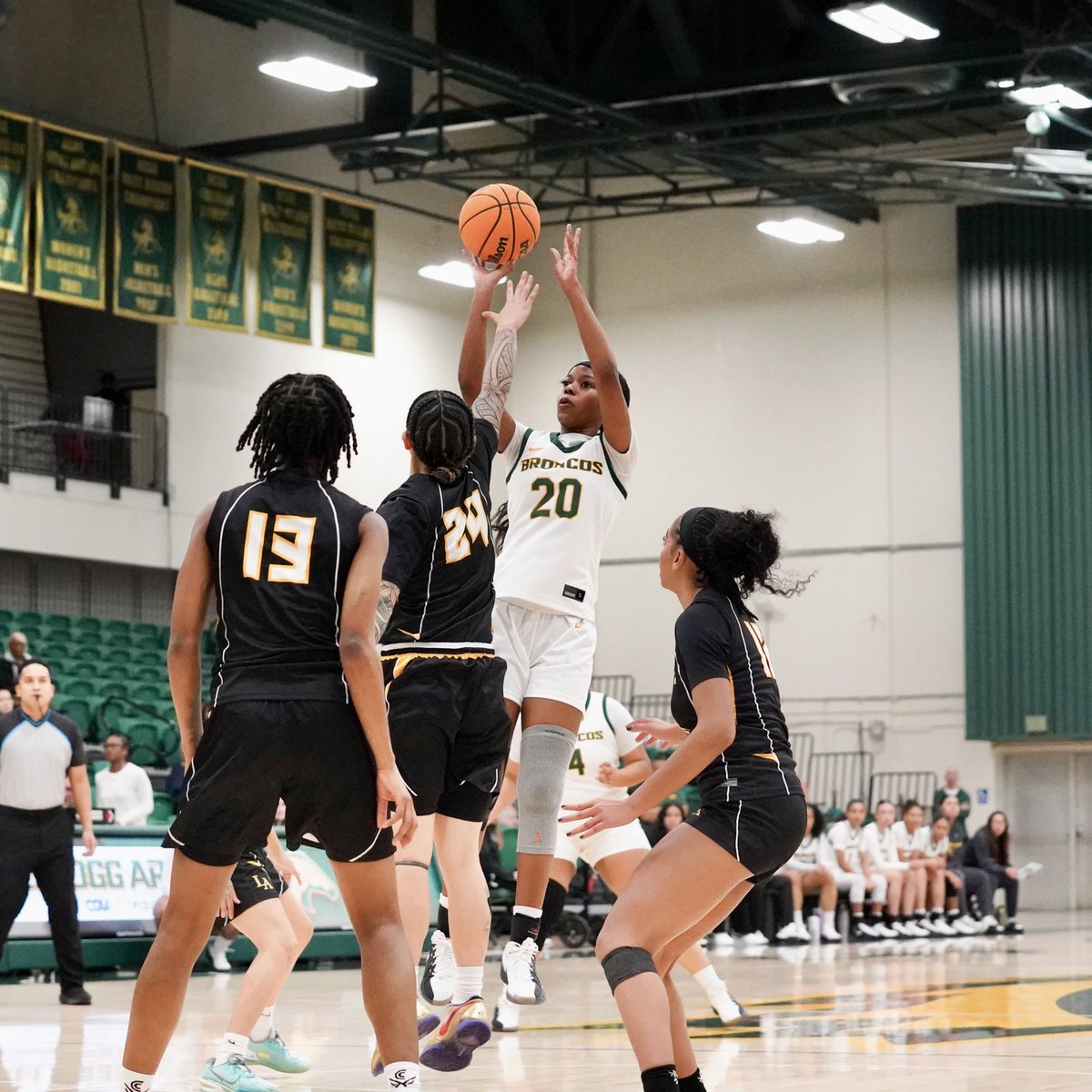 cppbroncos's tweet image. No. 23 @cppwbb defeats Cal State LA 68-49 in their conference opener! 

Four Broncos scored in double figures, led by Sydney Nelson with 18, Andrea Stajic with 13, and Kadence Lloyd and Brielle Minor each with 10.

#WeAreCPP