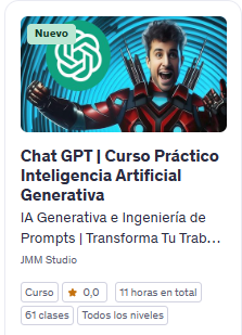De texto a vídeo, pasando por imágenes y audio. Aprende a crear TODO con #IAGenerativa. Nuestro curso te muestra cómo con #ChatGPT. ¡Tu creatividad sin límites! #InteligenciaArtificial #Innovacion #IA #IAGenerativa #LLMs #CursoOnline

udemy.com/course/chatgpt…