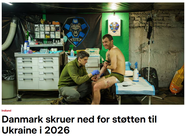 Finaly... Denmark is lovering its support for money to Ukraine... Election is coming in 2026 and the Danes had enugh... Denmark and Scandinavian with only few people pay more than freeloding France and Spain as per capita. The Ukraine fund of many billions from Denmark is empty..