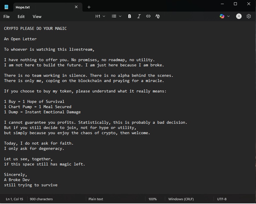 BrookieDev's tweet photo. @lynk0x Crypto Please Do Your Magic

CPxoarhkr1EzuneVJVdsSNYtgD66Rnp8YiKTf4UWpump https://t.co/8RnUgPFKes