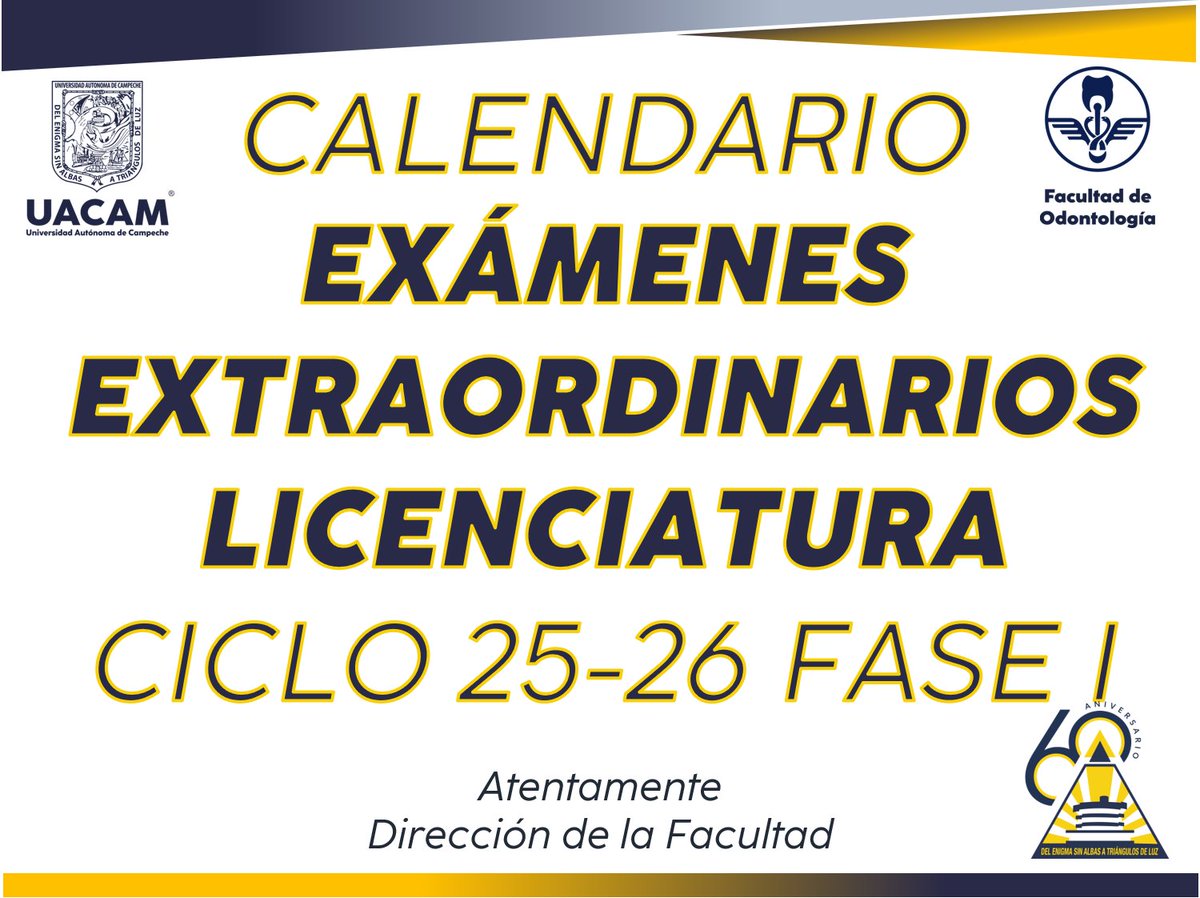 facodouac's tweet photo. Calendario de Exámenes Extraordinarios Licenciatura Ciclo 2025-2026 Fase 25-1  👉  https://t.co/jp8qRUZb84 https://t.co/hYy5tMLf3T