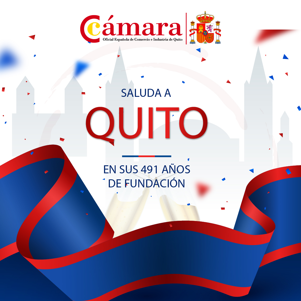 ✨ Quito, 491 años de historia y futuro ✨

Hoy celebramos a la ciudad donde la tradición y la innovación se encuentran.
Quito cumple 491 años de fundación, y desde CAMESPA rendimos homenaje a la ciudad que nos inspira a construir puentes entre Ecuador y España.